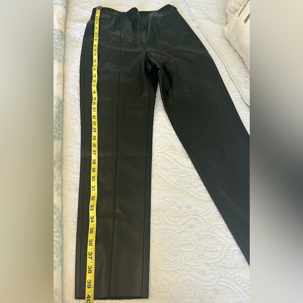 ZARA Faux Leather Trousers - Side-zip - Black - LRG - Picture 12 of 13